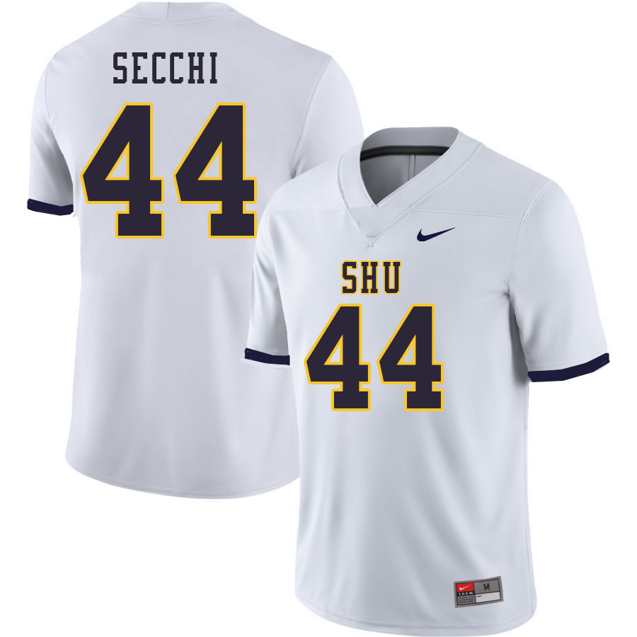 Men-Youth #44 Anthony Secchi Siena Heights Saints 2023 College Football Jerseys Stitched-White